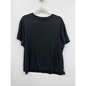 Jason Wu Luxe Feel T-Shirt Mens XL Black Short Sleeve 100% Cotton Tee